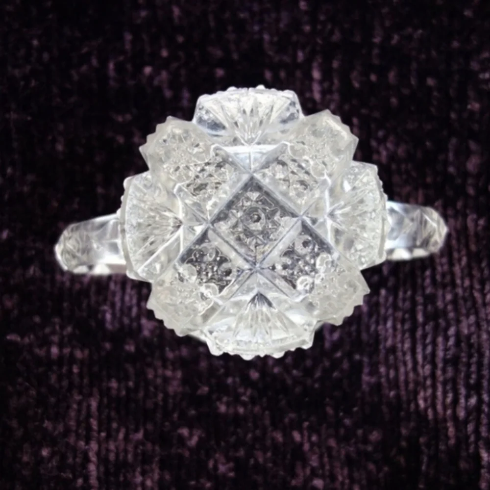 (ANTIQUE) Imperial Pressed Glass OPEN SUGAR BOWL